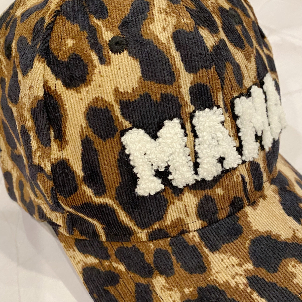 Leopard Mama Corduroy Baseball Cap