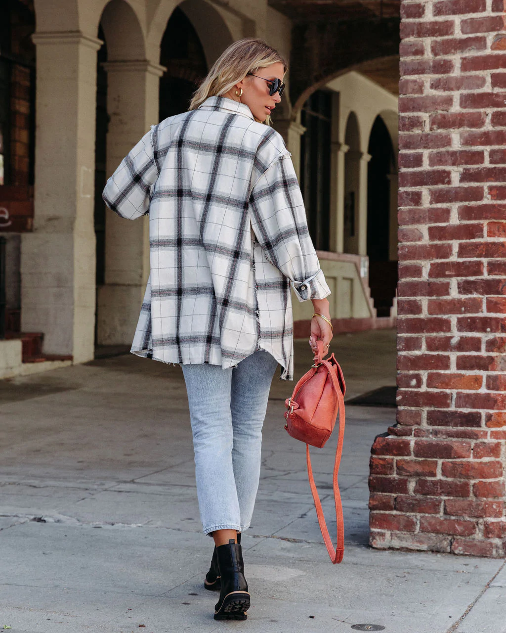 Willow Plaid Button-Front Shacket