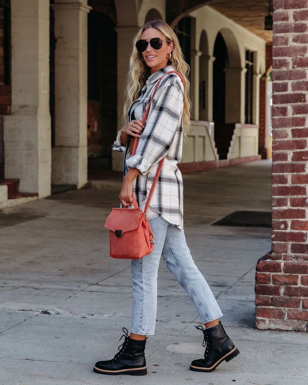 Willow Plaid Button-Front Shacket