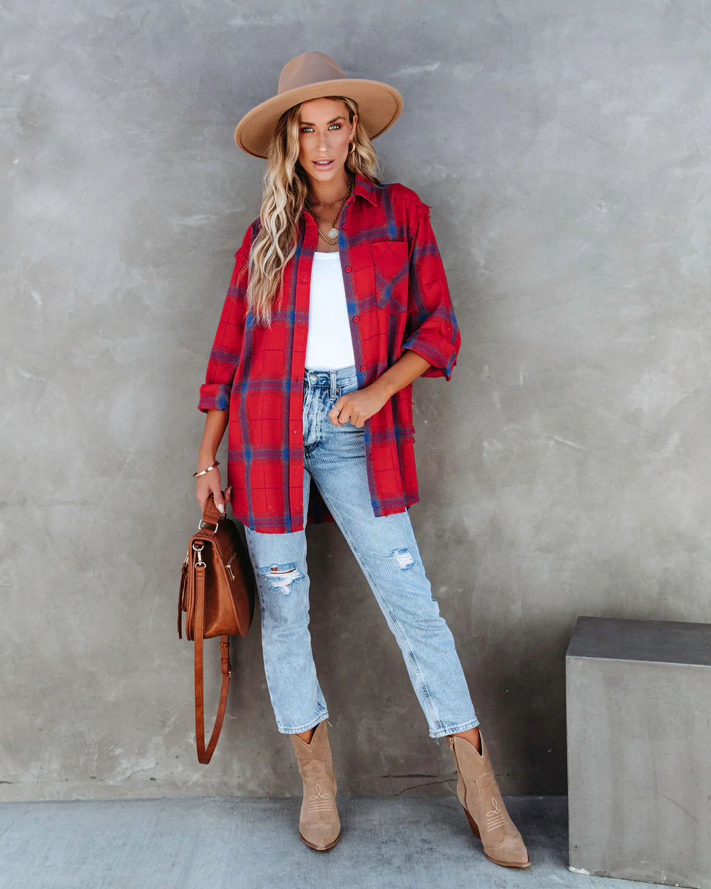 Willow Plaid Button-Front Shacket