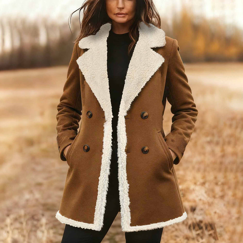 The Chelsea Sherpa-Lined Faux Suede Coat