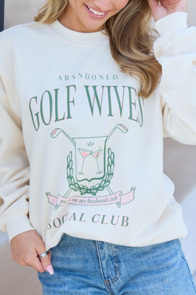 Golf Wives Cream Graphic Sweatshirt
