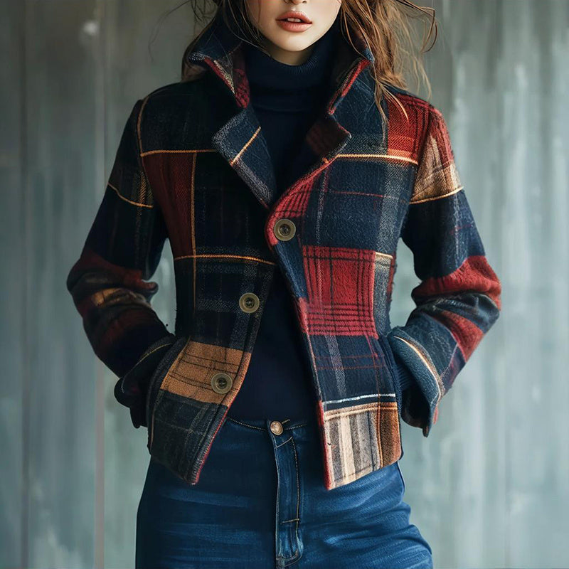 The Hudson Plaid Tailored Jacket