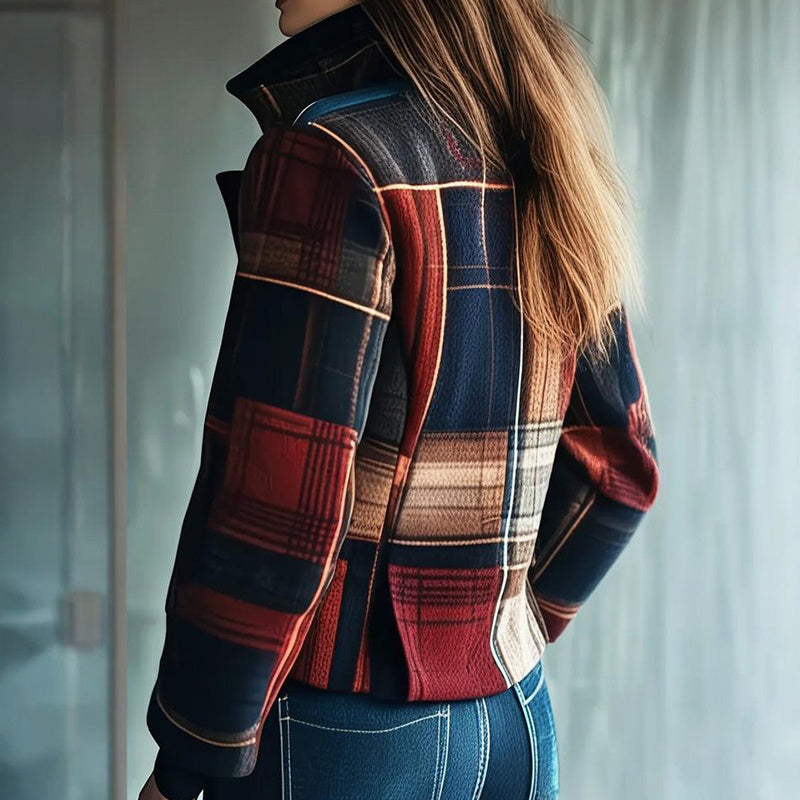 The Hudson Plaid Tailored Jacket