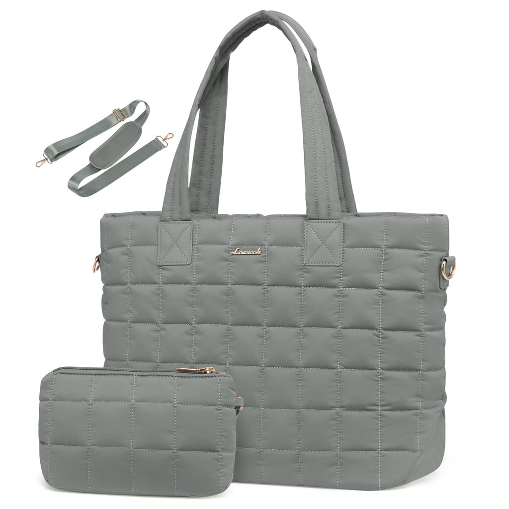 Oversized Quilted Puffer Carryall Tote