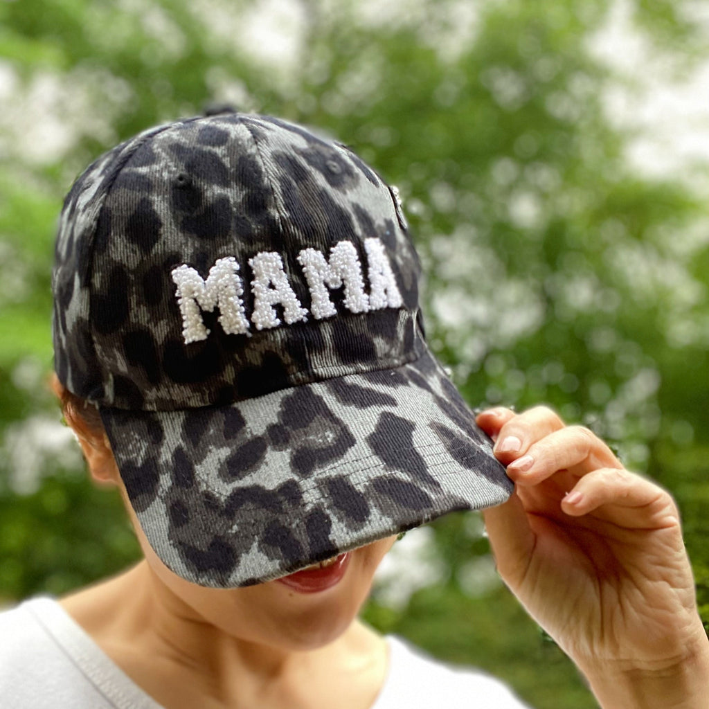 Leopard Mama Corduroy Baseball Cap