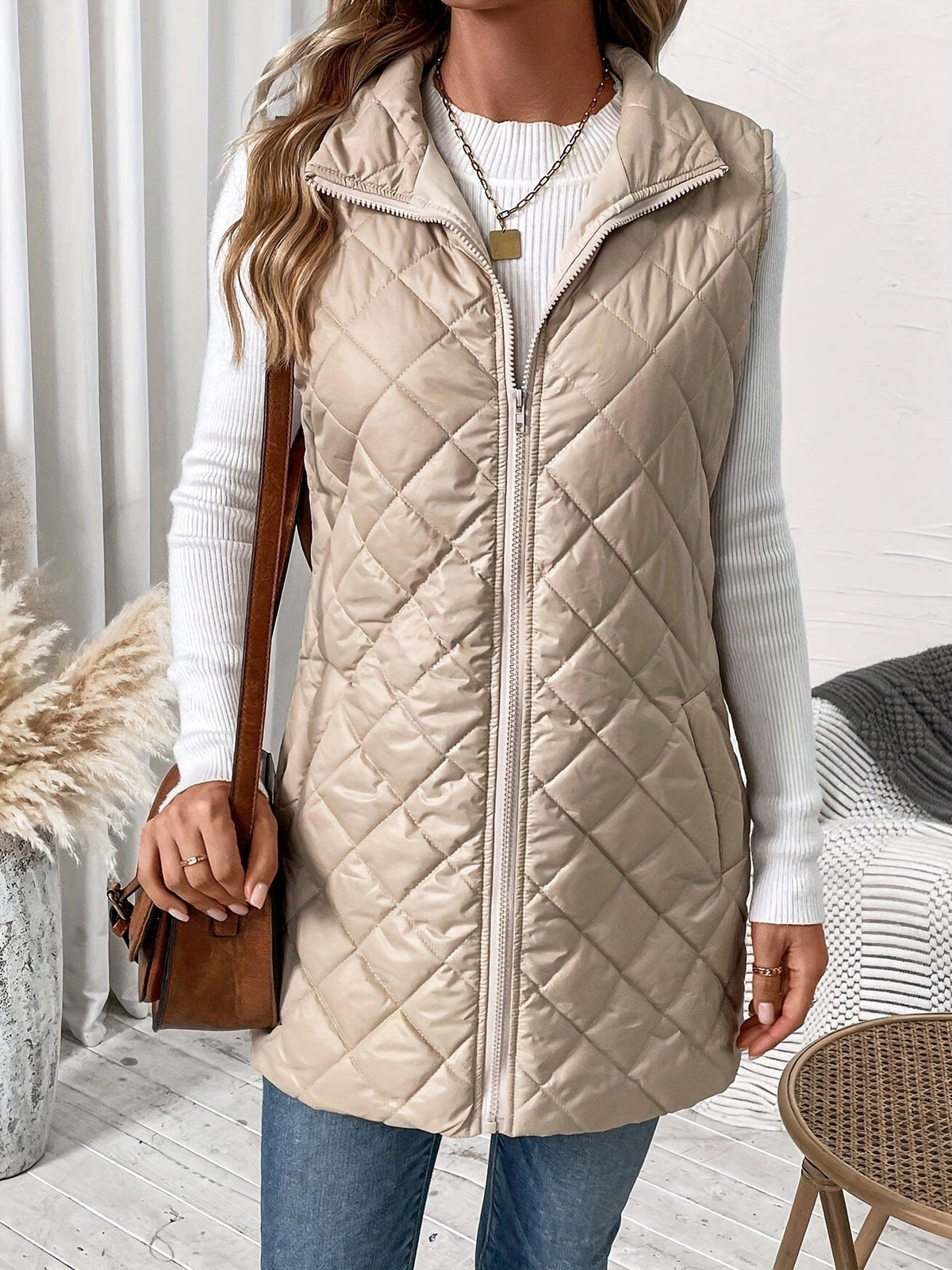 Aspen Quilted Longline Vest