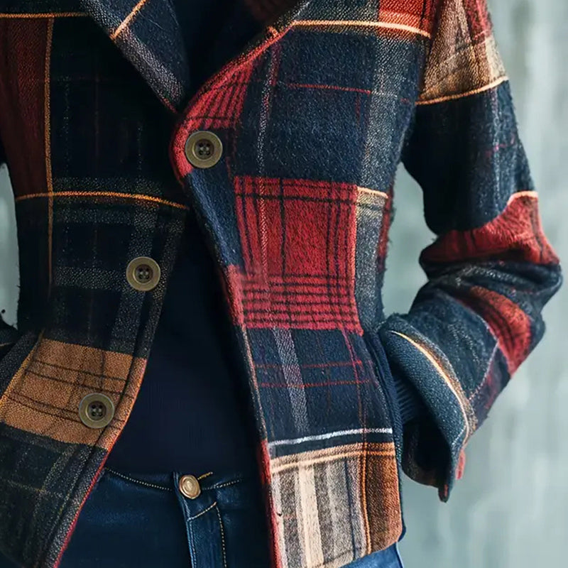 The Hudson Plaid Tailored Jacket
