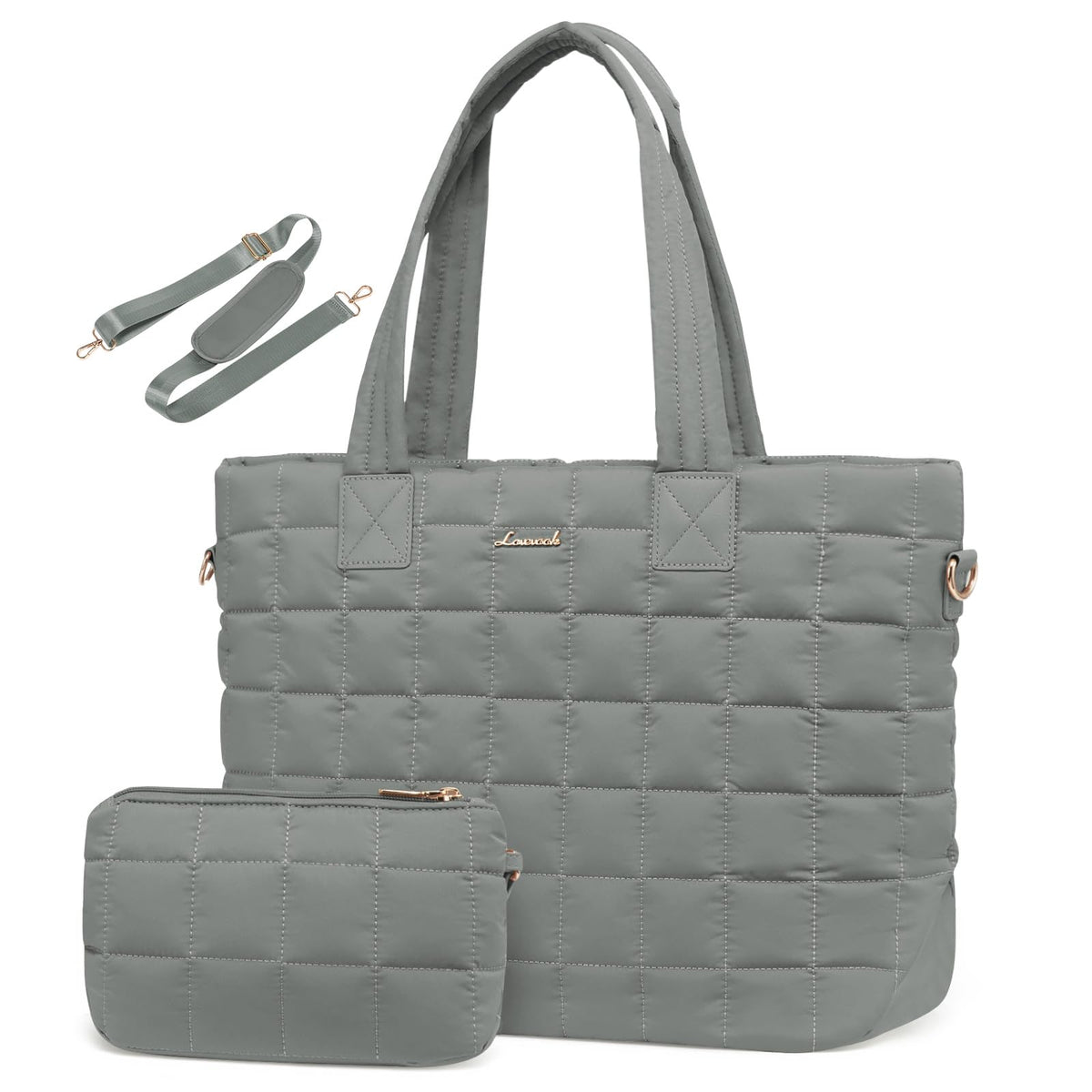 Oversized Quilted Puffer Carryall Tote