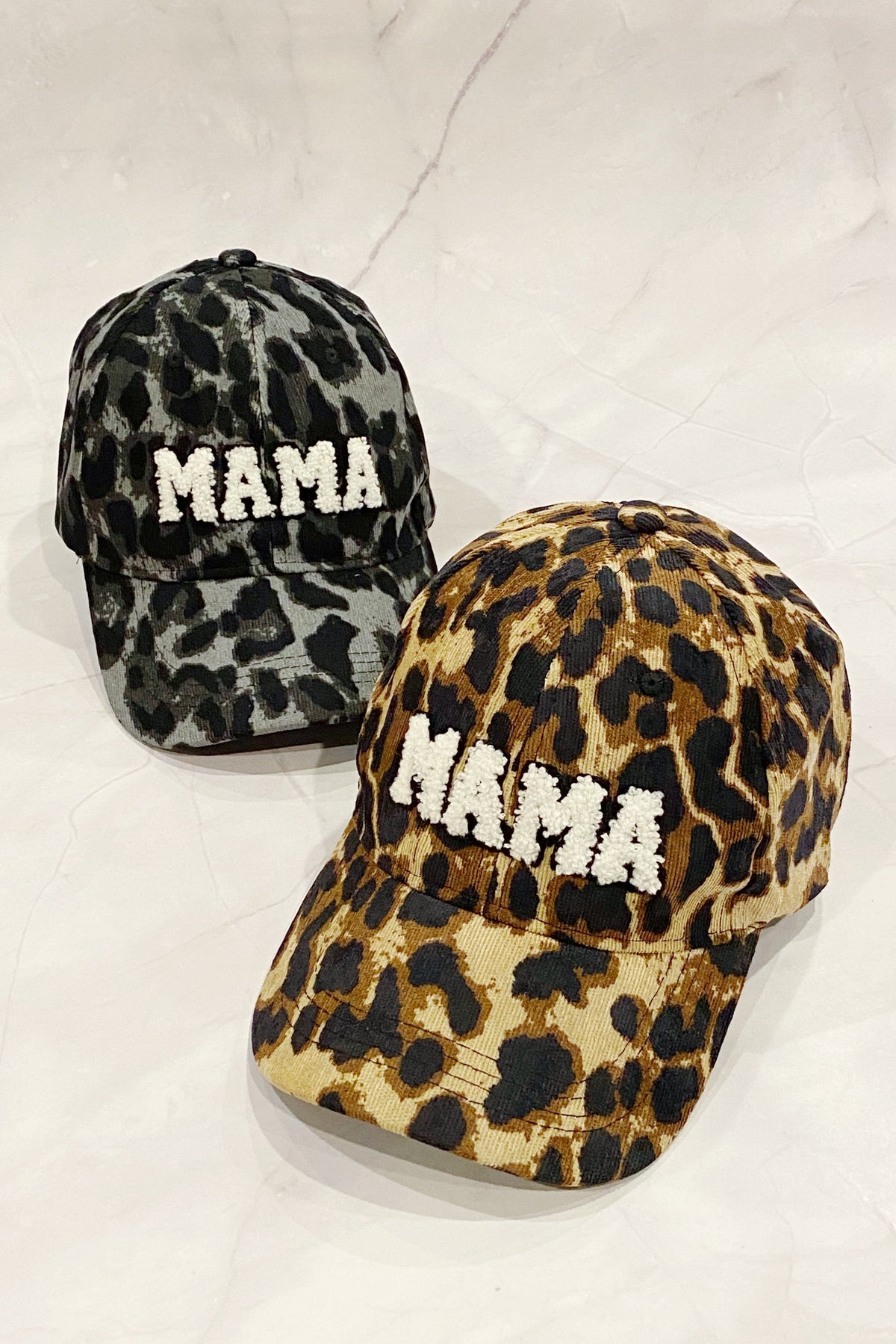 Leopard Mama Corduroy Baseball Cap