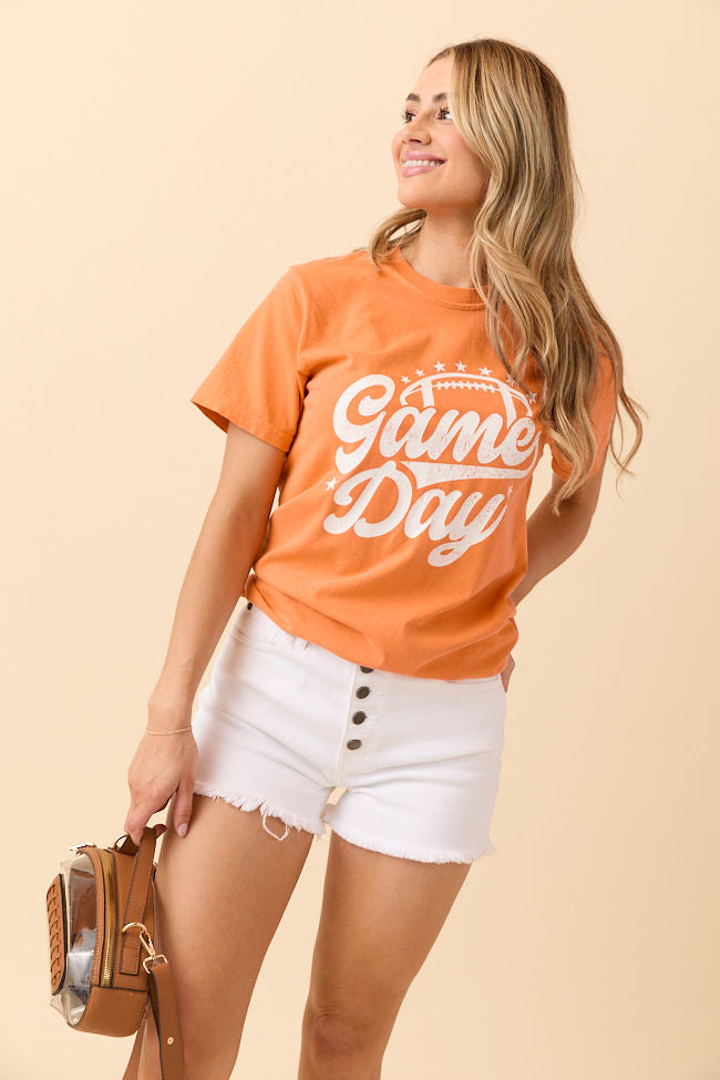 Game Day Script Burnt Orange Comfort Colors Graphic Tee