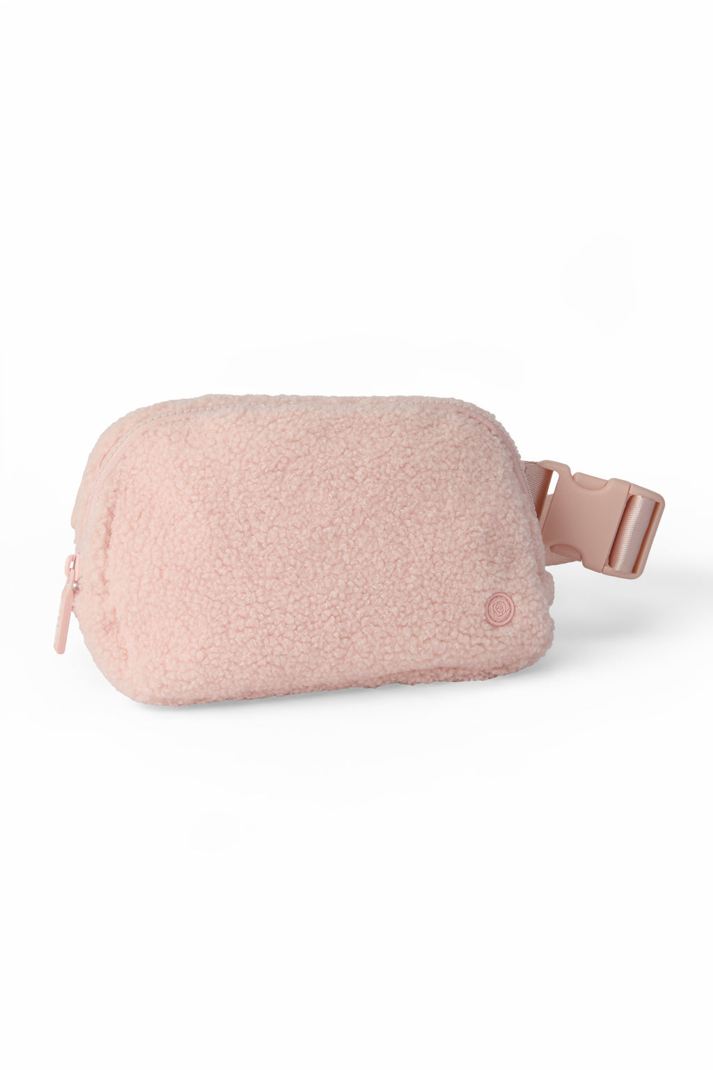 Blush Pink Fleece Belt Bag