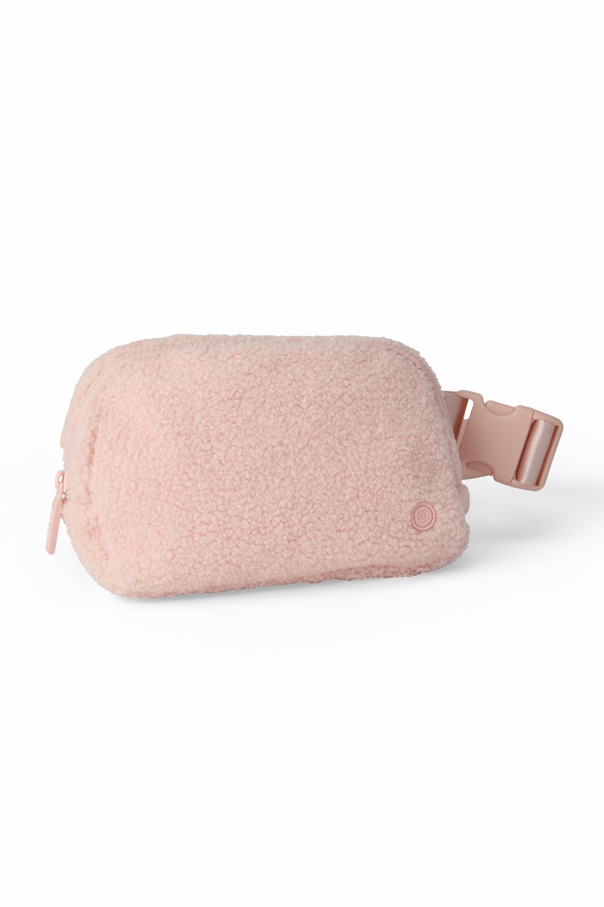 Blush Pink Fleece Belt Bag