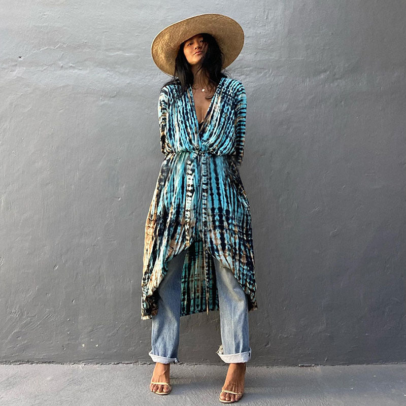 Resort Ready Tie-Dye Kimono Cover-Up