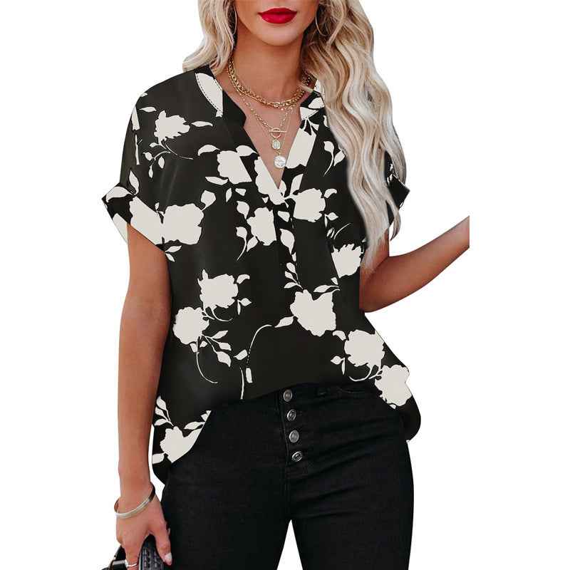 The Marlowe Black & Ivory Floral Blouse