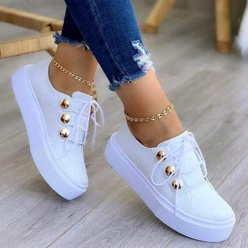 Gold Accent Platform Sneakers