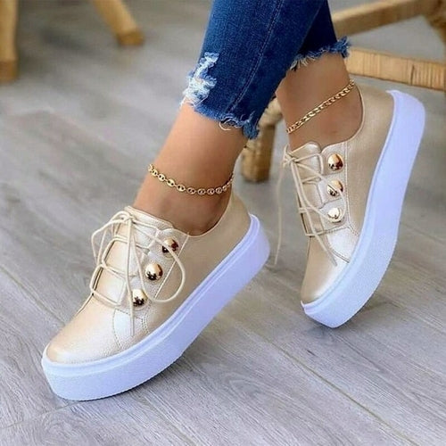 Gold Accent Platform Sneakers
