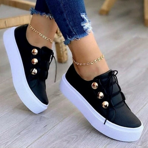 Gold Accent Platform Sneakers