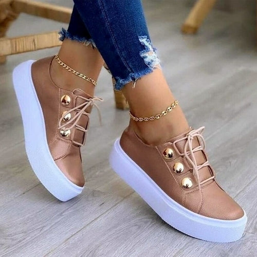 Gold Accent Platform Sneakers