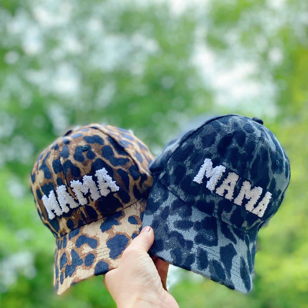 Leopard Mama Corduroy Baseball Cap