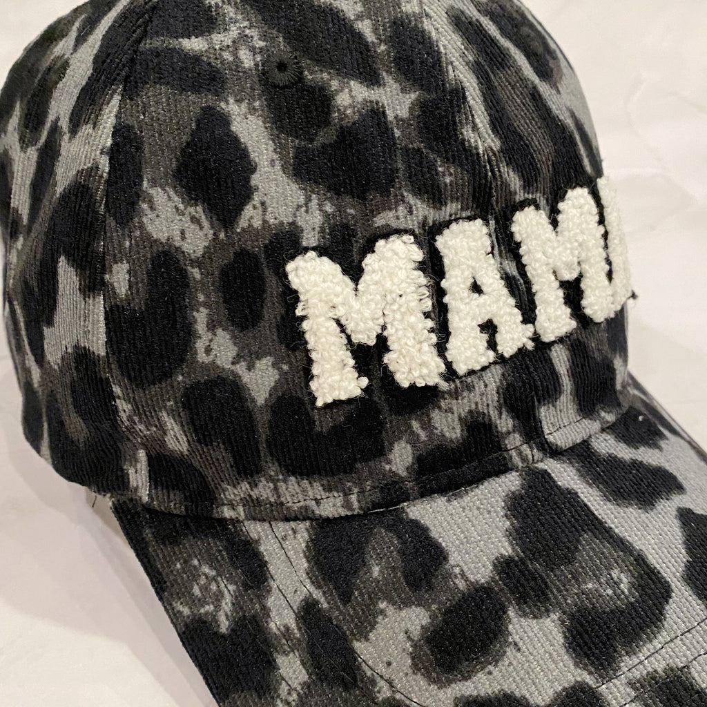 Leopard Mama Corduroy Baseball Cap