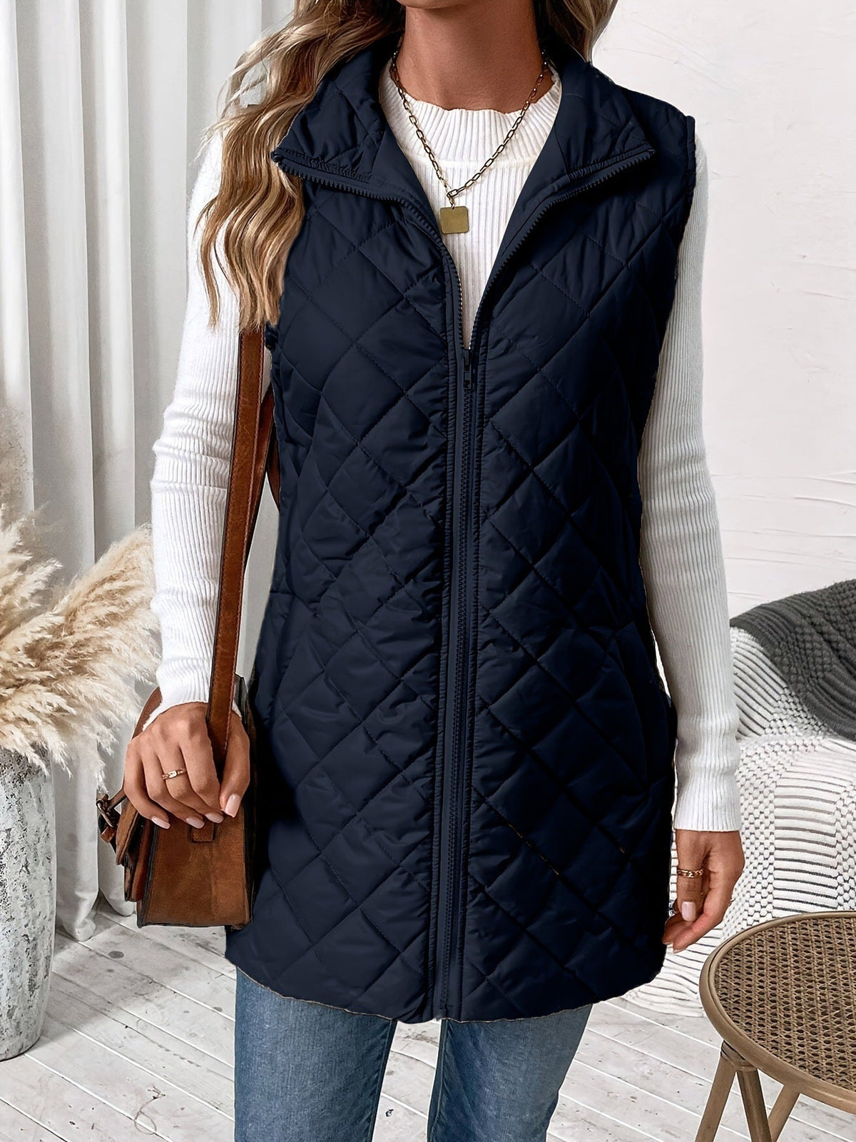 Aspen Quilted Longline Vest