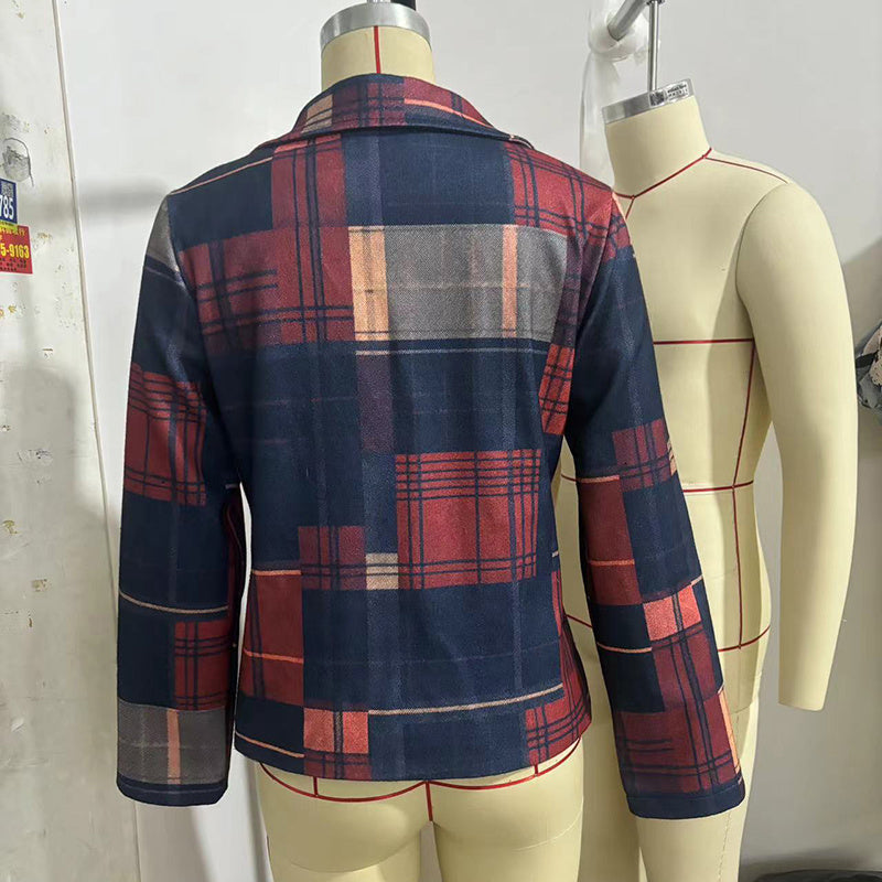 The Hudson Plaid Tailored Jacket