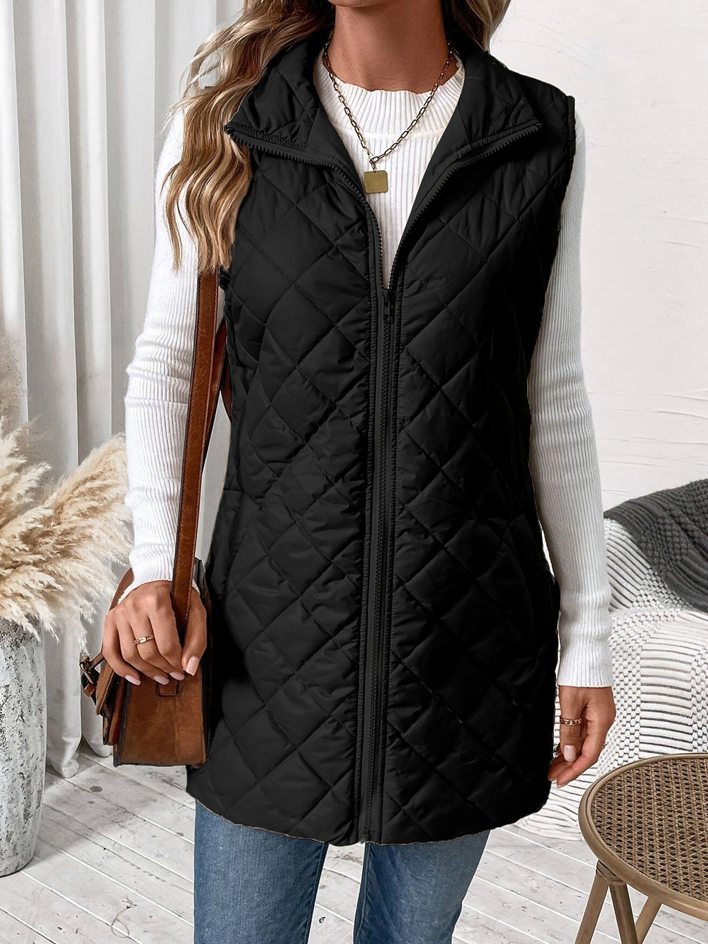 Aspen Quilted Longline Vest